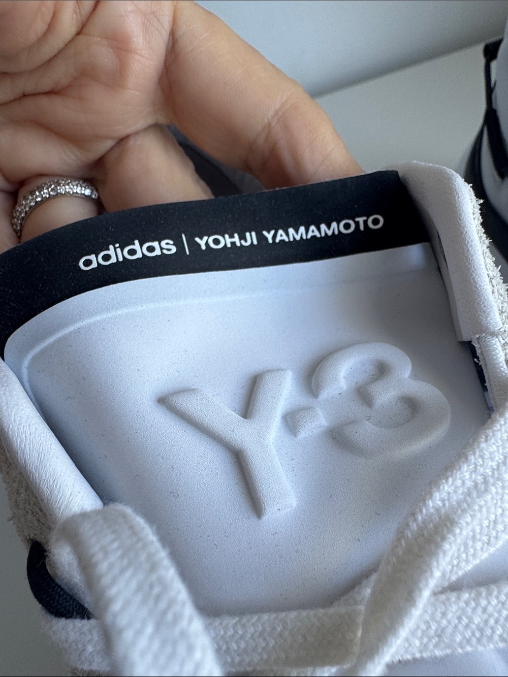 Yohji Yamamoto Y-3 White and Black Men's Sneakers - Picture 10 of 17